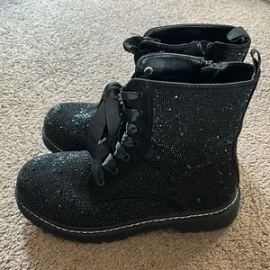 Torrid Rhinestoned Combat Boots
